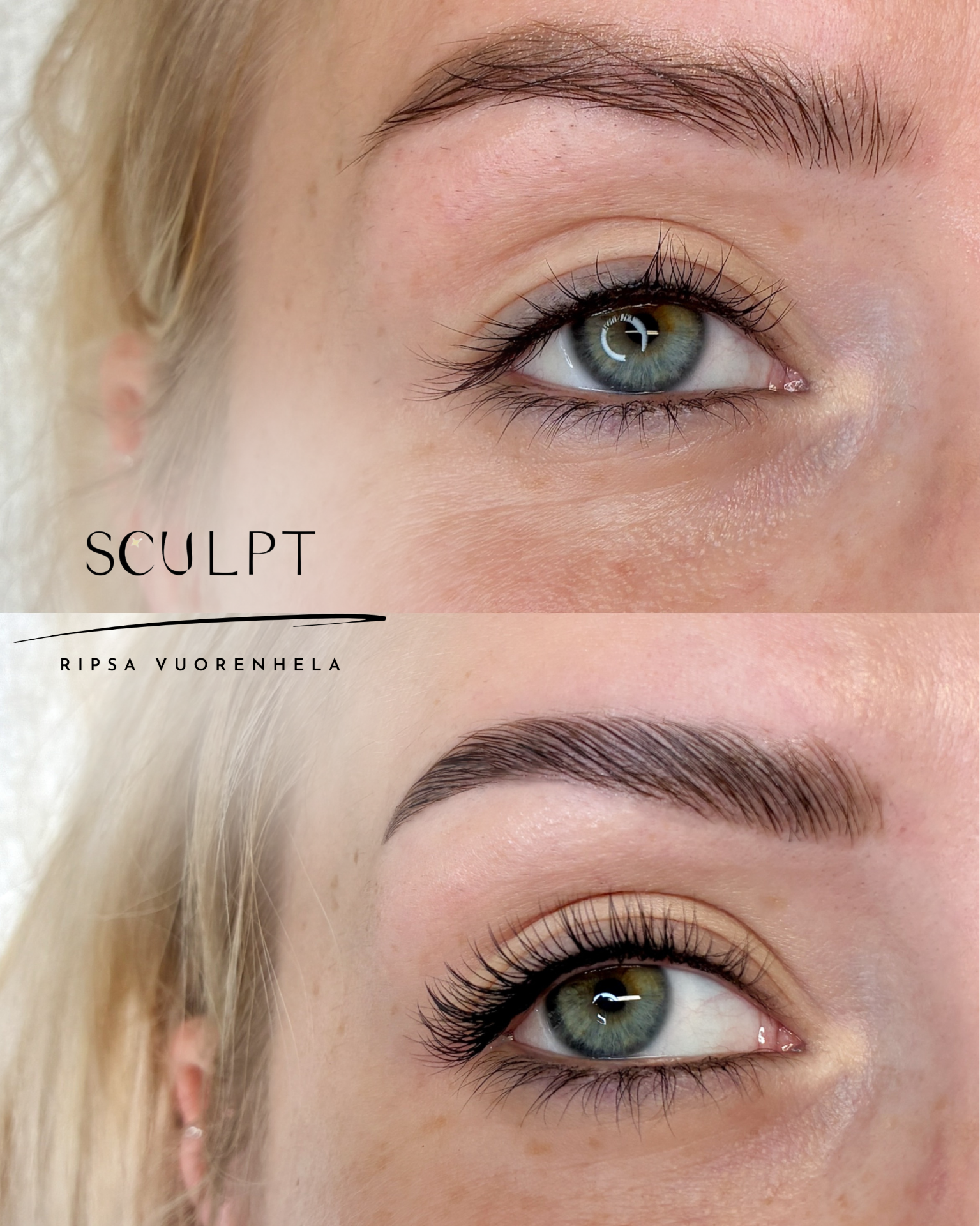 Half Lashes- ripsienpidennykset kestovärjäyksellä.